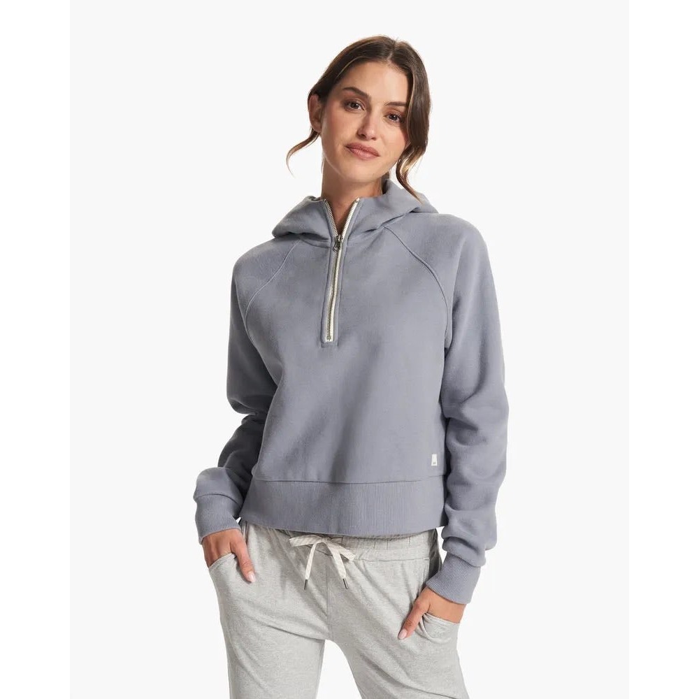 Vuori Women's Gray Half-Zip Sweatshirt